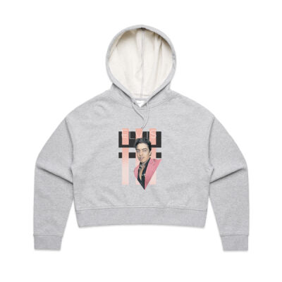 Midnight Pink Crop Hoodie Thumbnail